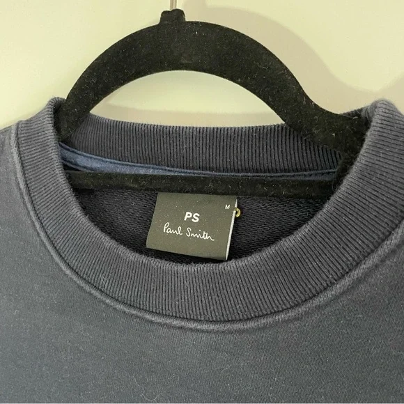 Women Navy Paul Smith Designer Sweatshirt Size M Heavy Cotton